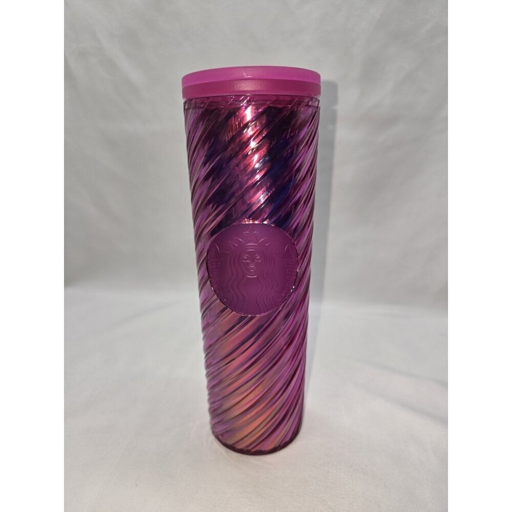 Starbucks 2022 Christmas Holiday Pink Iridescent 16oz Tumbler